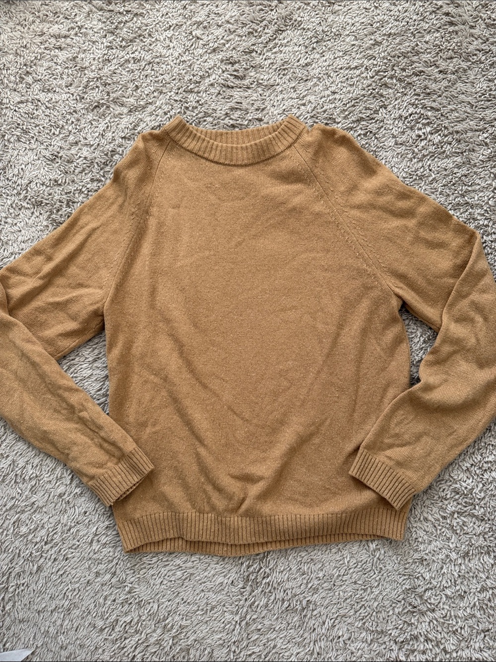 COS Camel Crewneck Knit Sweater